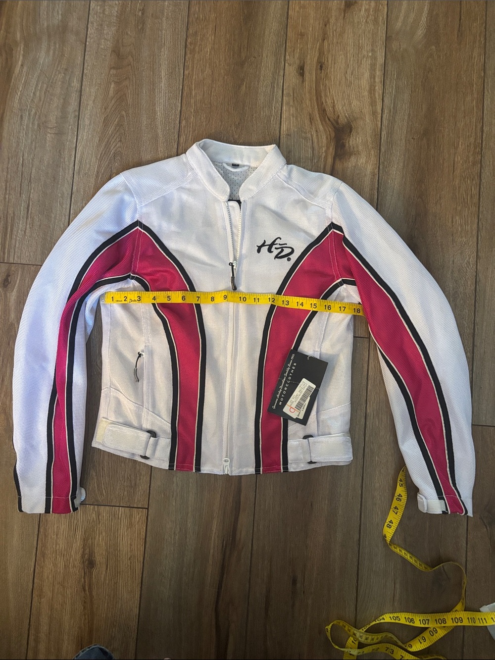 Harley-Davidson Pink White Lightweight Breathable Moto Jacket New With Tags
